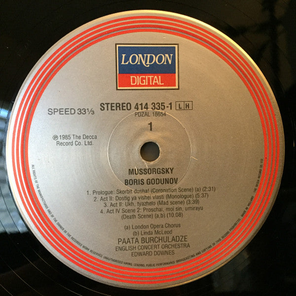Paata Burchuladze, English Concert Orchestra, Edward Downes : Boris Godunov • Don Carlos • Macbeth • Simon Boccanegra • Ernani (LP)
