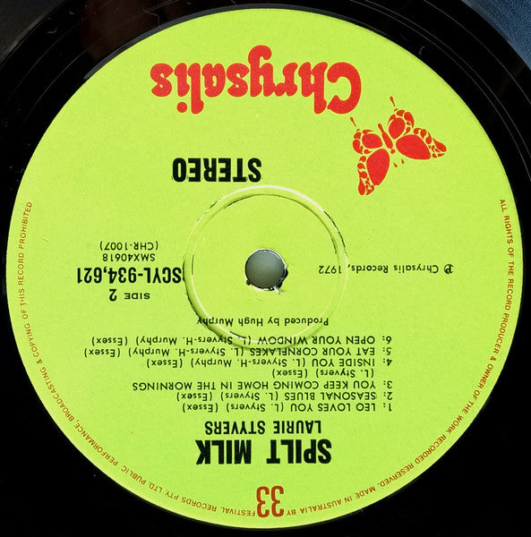 Laurie Styvers : Spilt Milk (LP, Album)