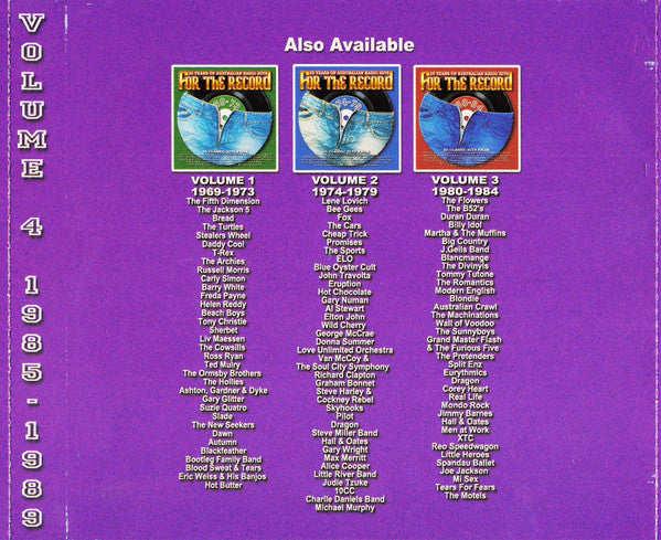 Various : For The Record Volume 4 25 Years Of Australian Radio Hits 85-89 (2xCD, Comp)