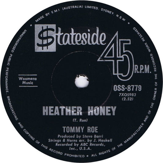 Tommy Roe : Heather Honey (7", Single)