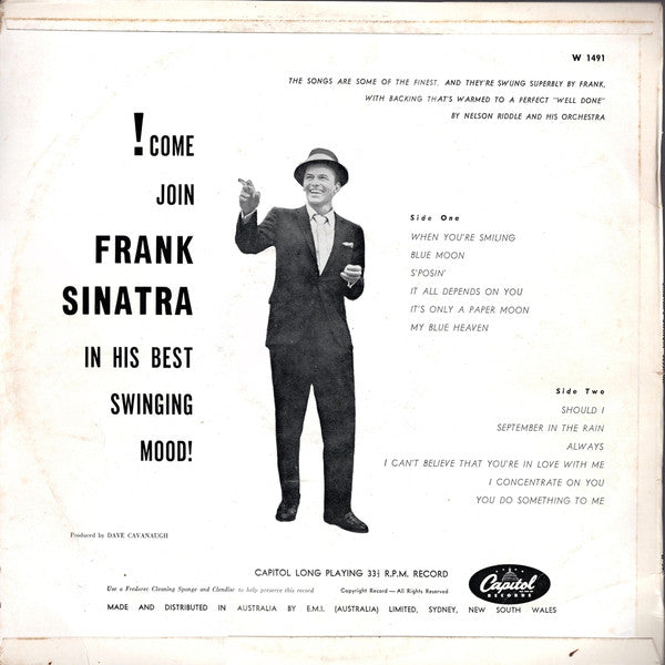 Frank Sinatra : Sinatra's Swingin' Session!!! (LP, Album, Mono)