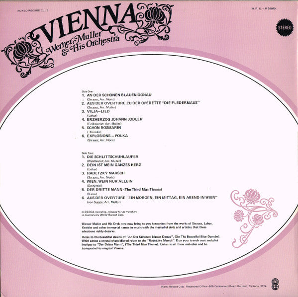 Werner Müller Und Sein Orchester : Vienna (LP, Album, Club)