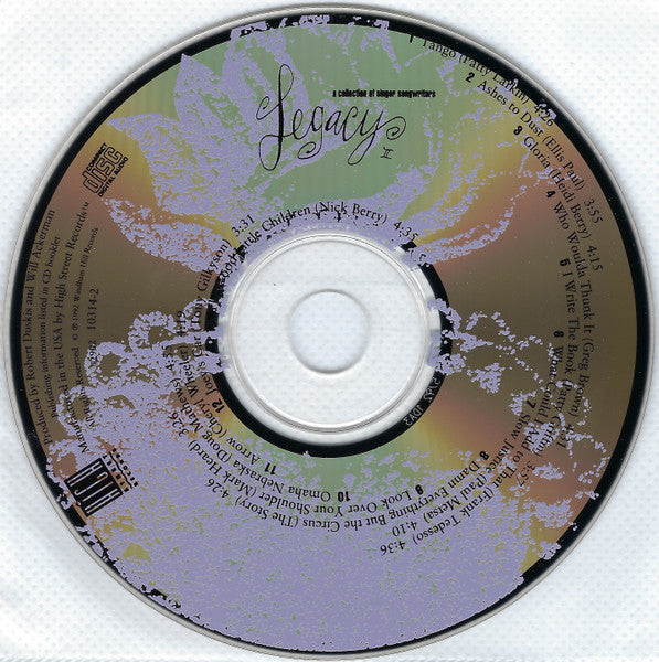 Various : Legacy II: A Collection Of Singer Songwriters. (CD, Comp)