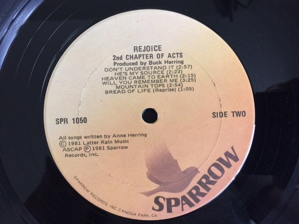 2nd Chapter Of Acts : Rejoice (LP, Album)