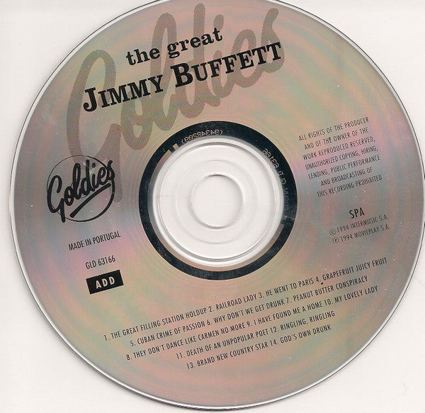 Jimmy Buffett : The Great Jimmy Buffett (CD, Comp)