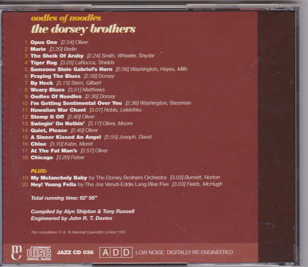 The Dorsey Brothers : Oodles Of Noodles  (CD, Comp, RM)