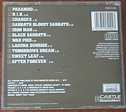 Black Sabbath : Greatest Hits (CD, Comp, RE)