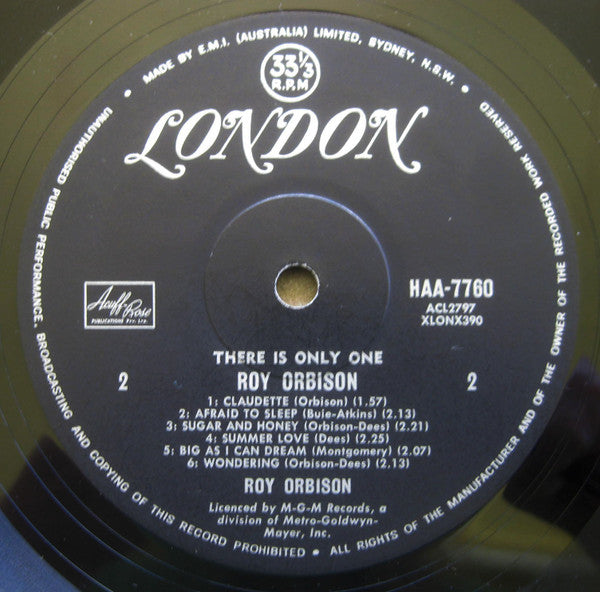 Roy Orbison : There Is Only One Roy Orbison (LP, Album)