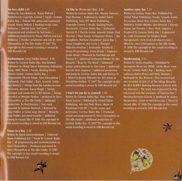 Corinne Bailey Rae : Corinne Bailey Rae (Special Edition) (S/Edition + CD, Album, RE + CD, Comp)