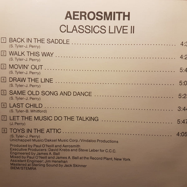 Aerosmith : Classics Live II (CD, Album)