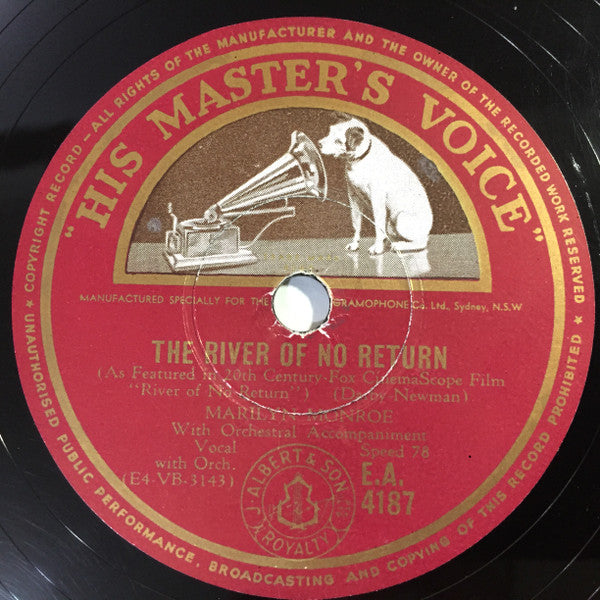 Marilyn Monroe : The River Of No Return / I'm Gonna File My Claim (Shellac, 10")