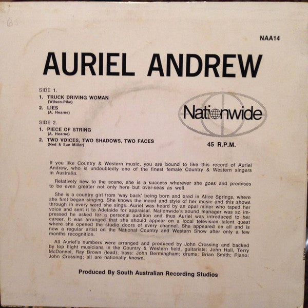 Auriel Andrew : Truck Driving Woman (7", EP)