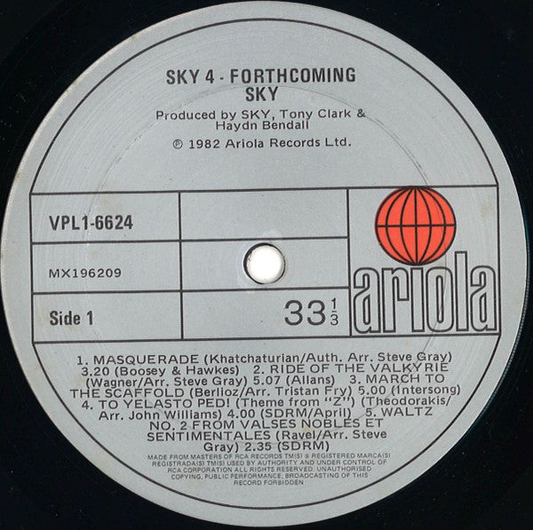 Sky (4) : Sky 4 Forthcoming (LP, Album, Gat)