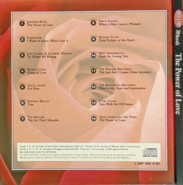 Various : Rock & Pop Moods: The Power Of Love (CD, Comp, Club)