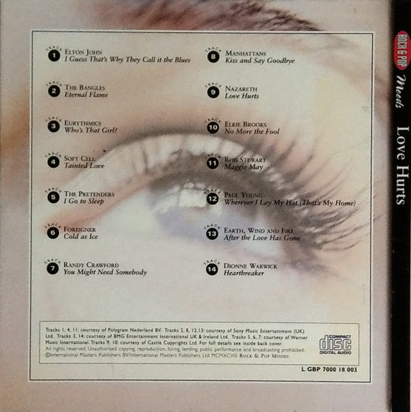 Various : Rock & Pop Moods: Love Hurts (CD, Comp, Club)