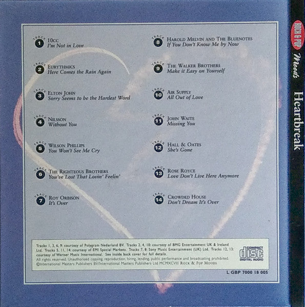 Various : Rock & Pop Moods: Heartbreak (CD, Comp, Club)
