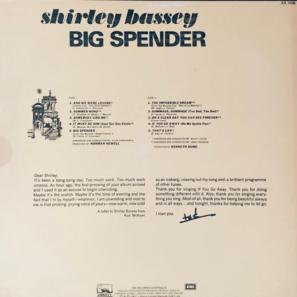 Shirley Bassey : Big Spender (LP, Mono, RE)