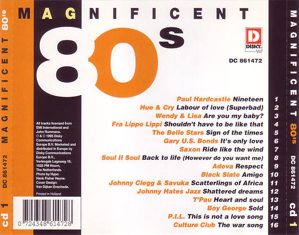 Various : Magnificent 80's CD1 (CD, Comp)