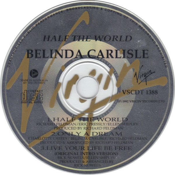 Belinda Carlisle : Half The World (CD, Single)