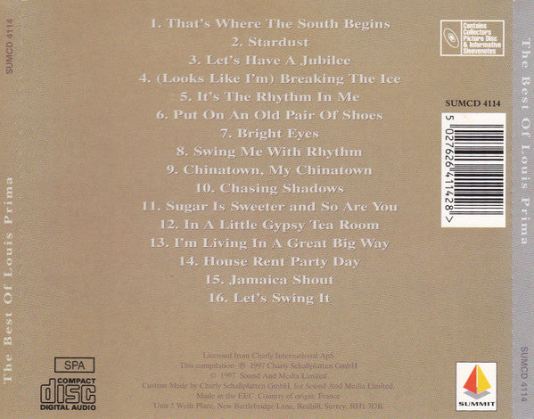 Louis Prima : The Best Of (CD, Comp, RM)