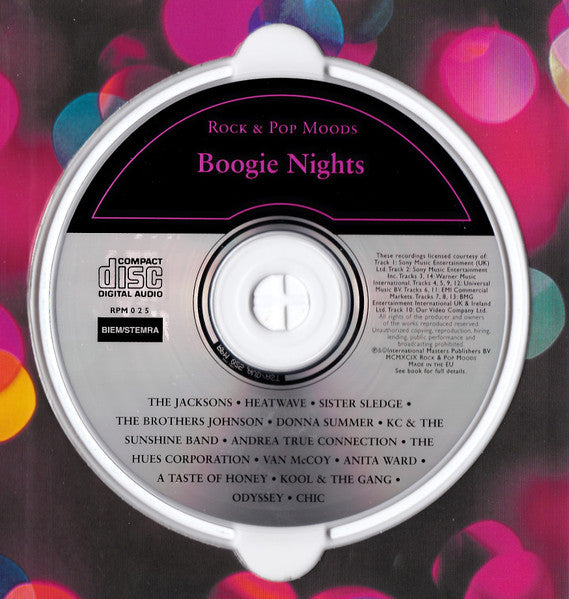 Various : Rock & Pop Moods: Boogie Nights (CD, Comp, Club)