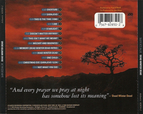 Savatage : Dead Winter Dead (CD, Album, RE)