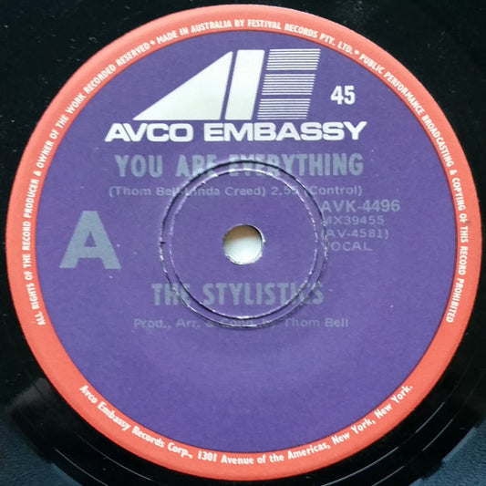 The Stylistics : You Are Everything (7", Single)