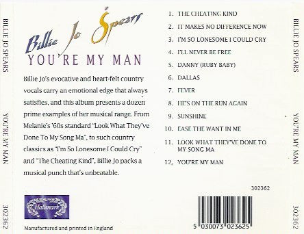 Billie Jo Spears : You're My Man (CD, Comp)