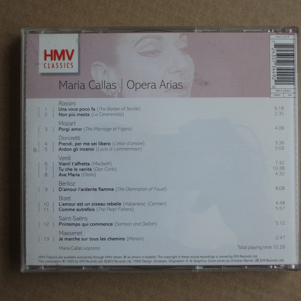Maria Callas : Opera Arias (CD, Comp)