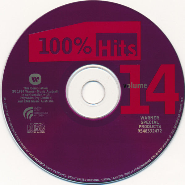 Various : 100% Hits Volume 14 (CD, Comp)