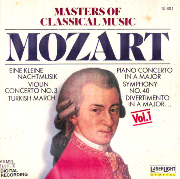 Mozart* : Masters Of Classical Music, Vol.1: Mozart (CD, Comp)