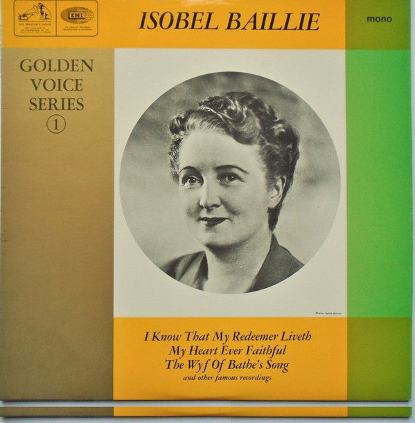 Isobel Baillie : Golden Voice Series 1 (LP, Mono, RP)