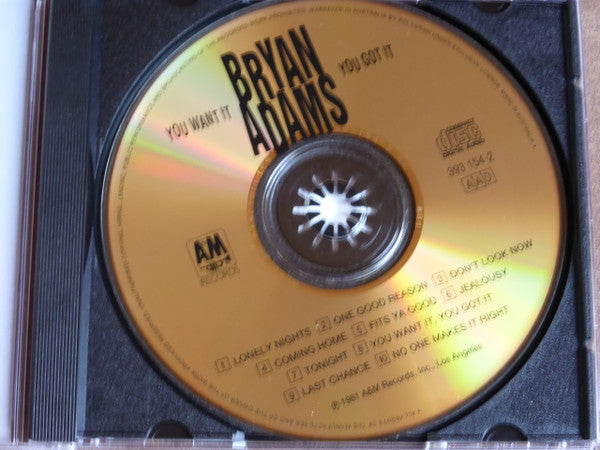Bryan Adams : You Want It, You Got It (CD, Album, RE, 199)