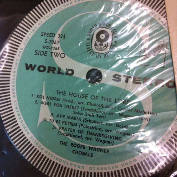 The Roger Wagner Chorale : House Of The Lord (LP, Album, Club, RE)