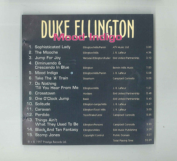 Duke Ellington : Mood Indigo (CD, Album, Comp)