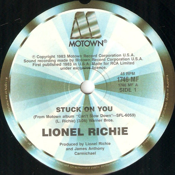 Lionel Richie : Stuck On You (7", Single)