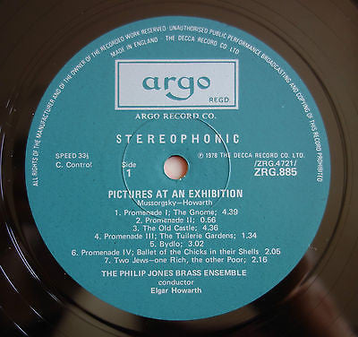 The Philip Jones Brass Ensemble*, Mussorgsky* - Howarth* : Pictures At An Exhibition (LP)