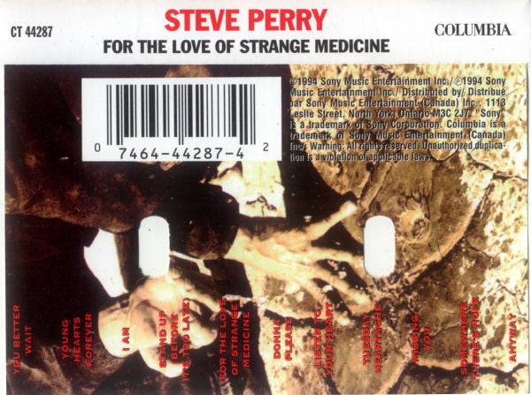 Steve Perry : For The Love Of Strange Medicine (Cass, Album, Dol)