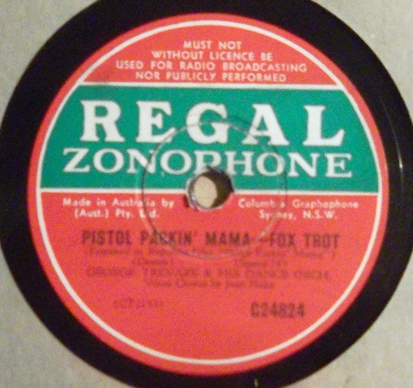 George Trevare & His Dance Orchestra : Pistol Packin' Mama / Curl The Mo, Uncle Joe (Shellac, 10")