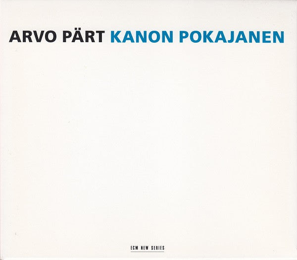 Arvo Pärt : Kanon Pokajanen (2xCD, Album)