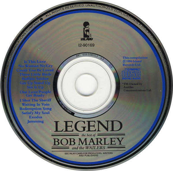Bob Marley & The Wailers : Legend (The Best Of Bob Marley And The Wailers) (CD, Comp, Club)