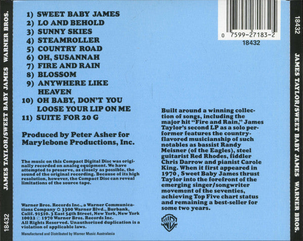 James Taylor (2) : Sweet Baby James (CD, Album, RE)