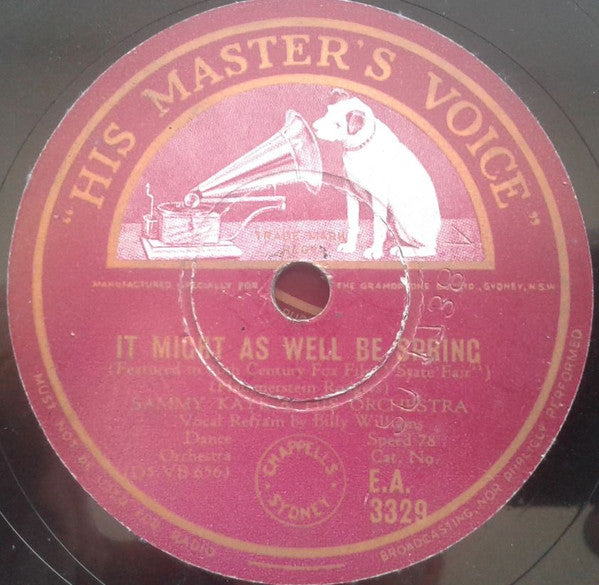 Sammy Kaye And His Orchestra : It Might As Well Be Spring / I Can't Begin To Tell You (Shellac, 10")