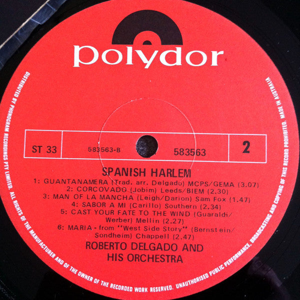 Roberto Delgado & His Orchestra : Spanish Harlem (LP, Album)