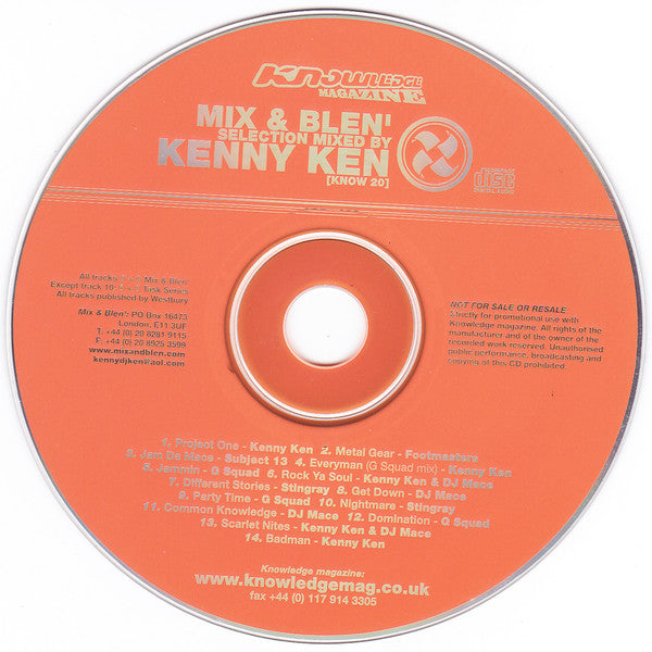 Kenny Ken : Mix & Blen' Selection (CD, Comp, Mixed)