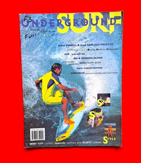 Underground Spring 1994 Australian Surf Magazine Danzig  Pantera NOFX You Am I
