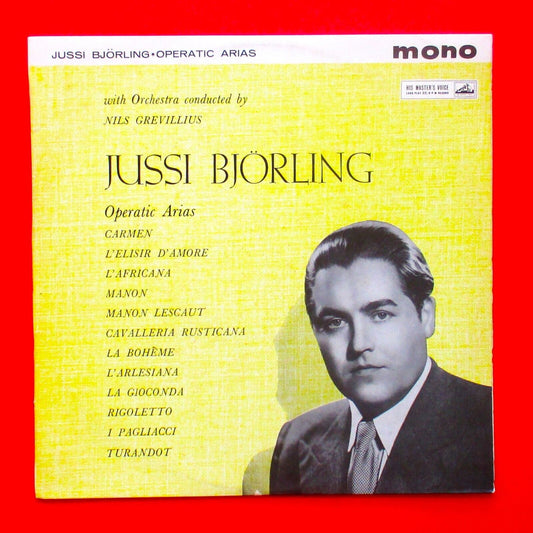 Jussi Björling ‎Operatic Arias Vinyl Album LP 1959 Australian