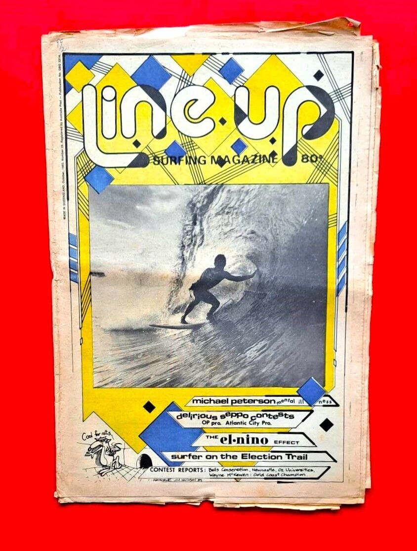 Line Up #28 October 1983 Queensland Australian Surf Mag Michael Peterson El Nino
