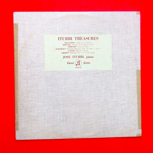 José Iturbi Iturbi Treasures Vinyl ALbum LP 1959 Australian Classical