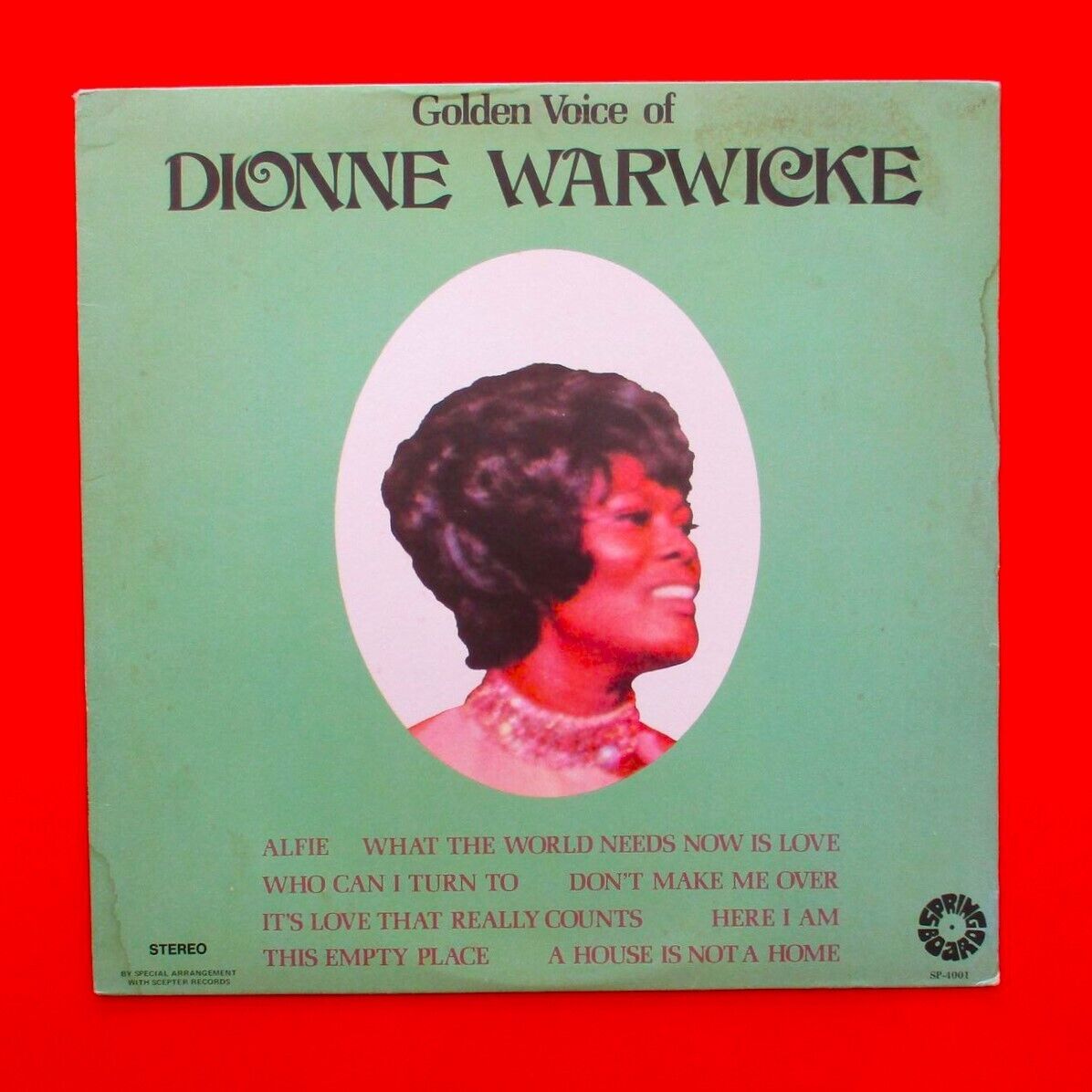 Golden Voice Of Dionne Warwicke Vinyl Album LP 1972 US Pressing